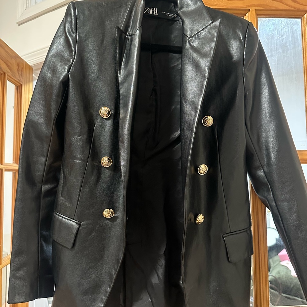 Zara Black Leather Jacket